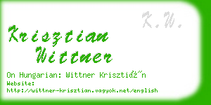 krisztian wittner business card